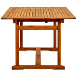 Garden Dining Table x100x75 cm Solid Acacia Wood 316564