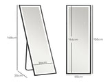 150 x 40cm Full Length Mirror, with Adjustable Lights - Black T3398P343366