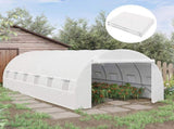 Greenhouse Replacement Cover ONLY Winter Garden Plant PE Cover with Roll-up Windows Door, 6 x 3 x 2m T3398P314745