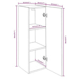 TV Cabinets 2 pcs Smoked Oak 30.5x30x90 cm Engineered Wood 815748