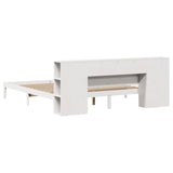 Bookcase Bed without Mattress White 180x200 cm Super King Solid Wood Pine 3321547