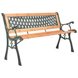 Garden Bench 116 cm Cast Iron and Solid Wood Fir 319571