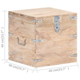 289640 Chest 40x40x40 cm Solid Acacia Wood
