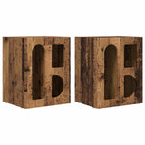 Bedside Table 2 pcs Old Wood 40 x 35 x 50 cm Engineered Wood 891261