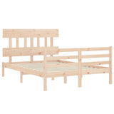 Bed Frame without Mattress 140x200 cm Solid Wood 3195156