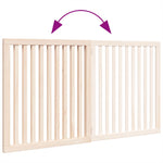 Dog Gate Foldable 2 Panels 160 cm Poplar Wood 352242