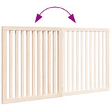 Dog Gate Foldable 2 Panels 160 cm Poplar Wood 352242
