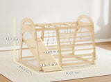 6 in 1 Kids Climbing Frame with Slide, Monkey Bars, Gymnastics Rings, Ladder, Climbing Net, for 3-6 T3398P422172