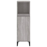 Bathroom Cabinet Grey Sonoma 30x30x100 cm Engineered Wood 819818
