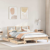 Bookcase Bed without Mattress 160x200 cm Solid Wood Pine 3309803