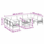 Garden Sofa Set Anthracite Steel 3379015