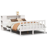 ZNTS Bookcase Bed without Mattress White 120x200 cm Solid Wood Pine 3321656
