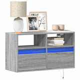 TV Wall Cabinet with LED Lights Grey Sonoma 80x31x45 cm 852332