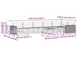Sectional Sofa Set 7 pcs Natural Solid Acacia Wood 3384455