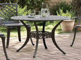 Garden Table Black 90x75 cm Cast Aluminium 4002808