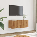 ZNTS TV Cabinets Wall-mounted 2 pcs Artisian Oak 80x30x30 cm 857016