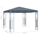 Gazebo with LED String Lights 300x300 cm Anthracite 3070339