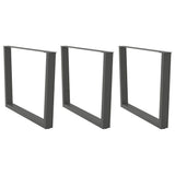 Dining Table Legs V-Shape 3 pcs Anthracite 100x cm Steel 4012674