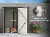 5ft x 3ft Metal Garden Storage Shed, Outdoor Tool Shed with Sloped Roof, Lockable Door for Tools, T3398P318671