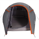 Camping Tent Tunnel 2-Person Grey and Orange Waterproof 94606