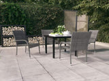Garden Dining Set Grey and Black 3099390