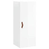 Highboard High Gloss White 34.5x34x180 cm Engineered Wood 3198891