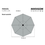 ZNTS Madison Garden Parasol Flores Luxe 300 cm Round Ecru 418779