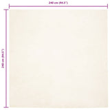 Anti-Slip Faux Rabbit Fur Rug OLITE White 240 x 240 cm 42021622