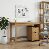 Desk Cabinet Set 2 pcs Honey Brown Solid Pine Wood 3438765