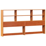 Bookcase Bed without Mattress Wax Brown 180x200 cm Super King Solid Wood Pine 3322980