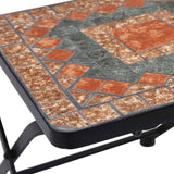 Garden Chair Set of 2 Orange and Grey Powder-coated iron, Ceramic 46718