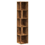 Corner Cabinet Old Wood 33x33x165 cm Engineered Wood 856724