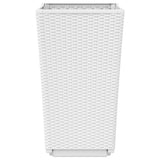 Garden Planters 2 pcs White 32.5x32.5x57 cm PP 367849