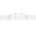 Arched Gabion Baskets 7 pcs 400x30x60/80 cm Galvanised Iron 3146845