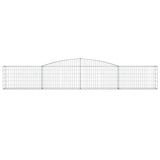 Arched Gabion Baskets 7 pcs 400x30x60/80 cm Galvanised Iron 3146845