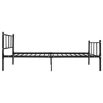 ZNTS Bed Frame without Mattress Black Metal 90x200 cm 284636