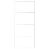 Sliding Door ESG Glass and Aluminium 90x205 cm White 151684