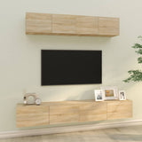 4 Piece TV Cabinet Set Sonoma Oak Engineered Wood 3114536