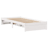 Bed Frame without Mattress White 90x190 cm Single Solid Wood Pine 3301649