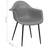 Dining Chairs 6 pcs Grey PP 3082358