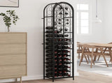 Wine Rack for 73 Bottles Black 45x36x200 cm Wrought Iron 358371