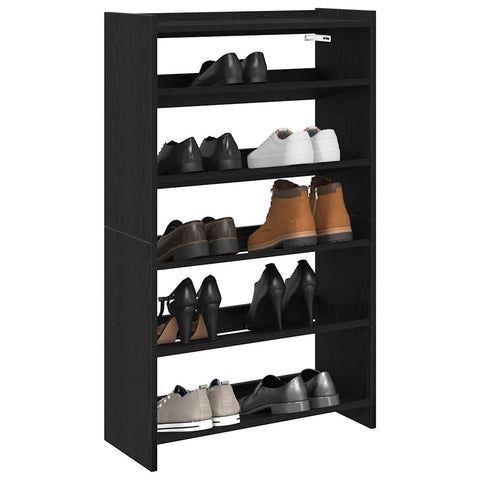 ZNTS Shoe Rack Black 60x25x100 cm Engineered Wood 859870