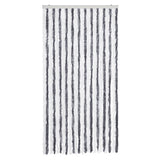 Fly Curtain Grey and White 100x230 cm Chenille 377370