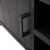 TV Cabinet Black 90x30x40 cm Solid Pinewood 349916