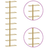Wall-mounted Wine Rack for 9 Bottles Gold Iron 340901