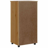 Rolling Cabinet Honey Brown Solid pine wood, engineered wood, plastic 355897