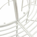Tree Bench 8-Seater 160 x 89 cm Steel Antique White Round 42029519