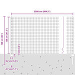 Fence with Posts Green 1.2 x 25 m Steel 3336008