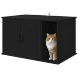Cat House Black 85 x 55 x 50 cm Engineered Wood 8000735