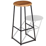 Bar Stools 2 pcs Solid Teak Wood 243459